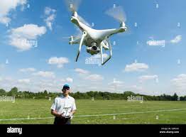 flying dji phantom 4 quadcopter drone