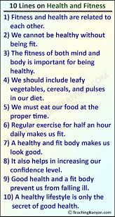 10 lines on health and fitness for