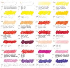 Sennelier Oil Pastels Colour Chart In 2019 Oil Pastel