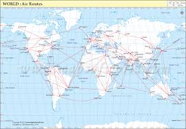 World Air Routes Map Major World Air Routes