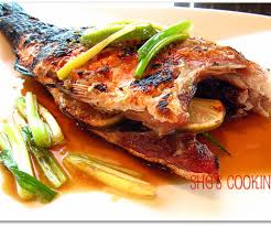 grilled whole fish with soy ginger sauce