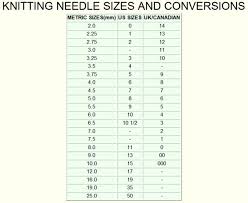 Knitting Needle Sizes Unique Knitting Needle Conversion