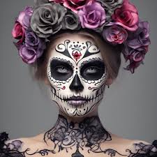 halloween make up sugar skull beautiful