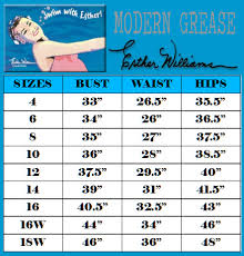Size Charts Size Measuring Guide Retro Style Fashion