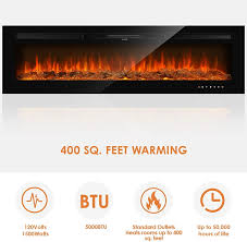 wall mounted electric fireplace inserts