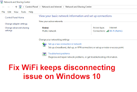 wifi keeps disconnecting in windows 10