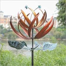 Flower Wind Spinner Sculpture Kinetic