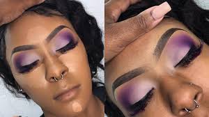 purple glam client makeup tutorial