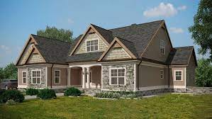 Craftsman Style Lake House Plan With