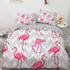 3d Pink Flamingo Nao6543 Bed