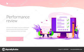 Employee Assessment Landing Page Template Stock Vector