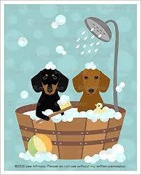 Install docson somewhere as described above. Amazon Com 20d Two Dachshund Dotson Dogs In Bubble Bath Wooden Bathtub Unframed Wall Art Print By Lee Arthaus Handmade