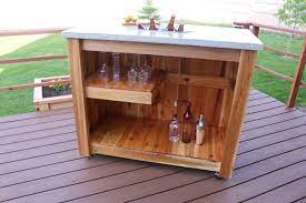 Concrete Bar Cart With Led Lights