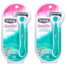 Explore schick quattro razors and blades for men. Schick Quattro For Women Sensitive Hypo Allergenic Aloe Razor With 2 Refill Blades Overstock 28996082