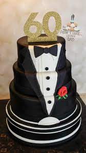 This is such a creative idea and the design is. 60th Birthday Tuxedo Cake Birthday Cake For Him 60th Birthday Cake For Men Birthday Cakes For Men