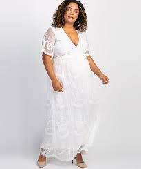 Pinkblush ivory solid off shoulder maternity maxi dress, $68, pinkblushmaternity.com. 23 Maternity Wedding Dresses That Are Simply Stunning