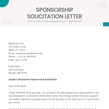 sponsorship solicitation letter