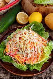 Crab Mango Cucumber Salad gambar png