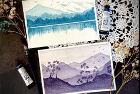 Monochrome Paintings With Watercolor