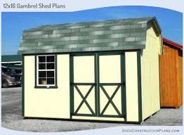 12 16 Gambrel Shed Plans Blueprints