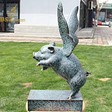 Flying Pig Garden Statue In 2023 Pig