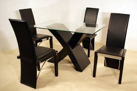 Costello Small Glass Black Dining Set Hl260