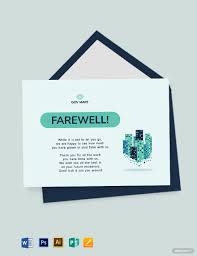 free farewell card template