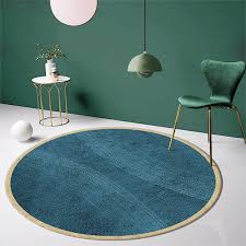 modern round rug blended fabrics