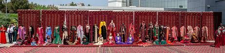 honour of the holiday of turkmen carpet
