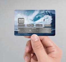 Replace your plastic credit or debit card with a prestigious metal credit or debit card. Surfer Credit Card Sticker Tenstickers