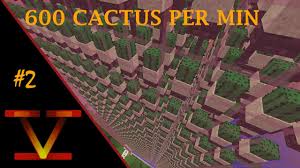 Make sure no cactus is touching, and make a line of any block over every line of water. The Best Cactus Farm Minecraft Massive Auto Farms Tutorial Youtube