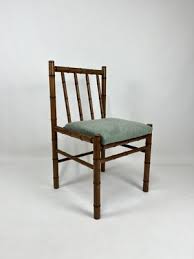 Wooden Chair In Faux Bamboo France