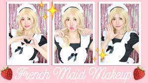 cute french maid cosplay makeup
