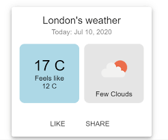 weather card with angular material