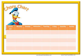 Donald Duck Chore Chart Chore Chart Template Mickey Mouse