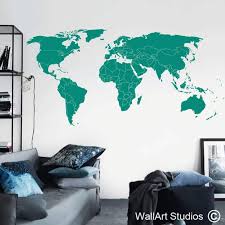 World Map Countries Wall Art Vinyls