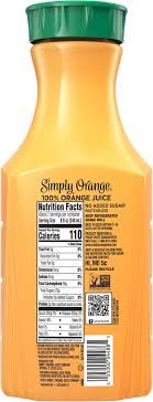 simply orange juice low acid pulp free