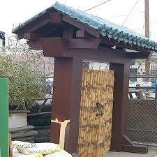 Japanese Entry Gate In Asian Decor