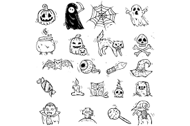 Hand Drawn Icon Halloween Doodle Vector Graphic By Iop Micro Creative Fabrica