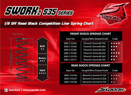 S35 Series Black Competition Rear Shock Spring L4 Dot 86x1 6x10 25
