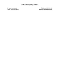 Sample Business Letterhead Template Microsoft Word Download