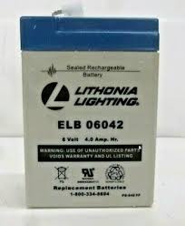 2 Pcs Lithonia Lighting Elb 06042 6v 4ah Lead Acid Battery 35 00 Picclick