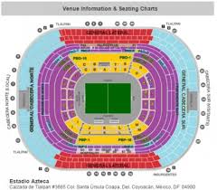 Azteca Stadium Map Estadio Azteca Seating Map Mexico