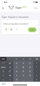 Tiger Algebra Solver On The App