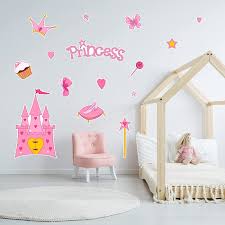 Pink Princess Set Of Wall Stickers Art