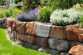 Dry Stack Stone Retaining Wall