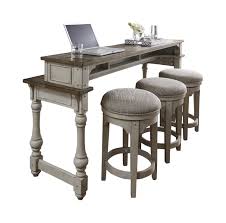 Find sofa from a vast selection of home office desks. Morgan Sofa Table With 3 Swivel Stools Hom Furniture