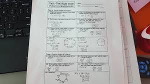 Geometry a unit 7 polygons and quadrilaterals sample work objectives: Kacey Bielek On Twitter Unit 7 Test Study Guide Key