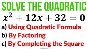 how to solve a quadratic equation 3