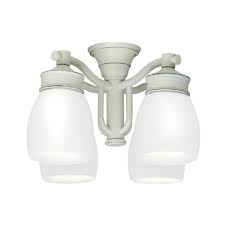 Casablanca 4 Light Cottage White Ceiling Fan Fixture With Cased White Glass 99089 The Home Depot